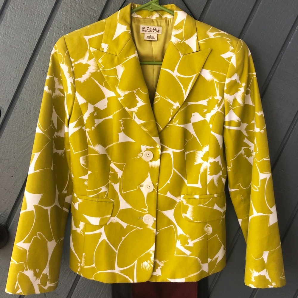 💋HP💋 Michael Kors Green and White Blazer
